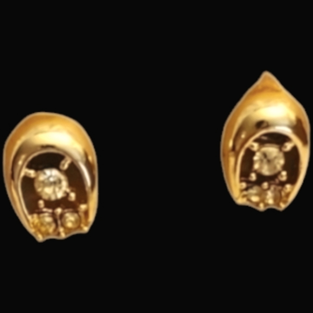 Petite Gold Tone Horshoe Shaped Earrings
